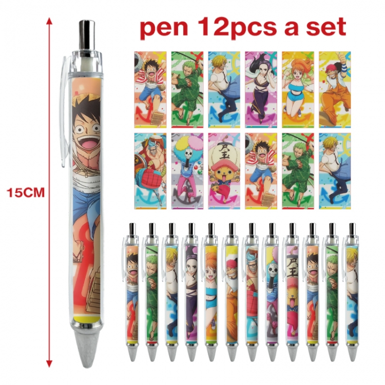 One Piece anime peripheral student ballpoint pen a set of 12