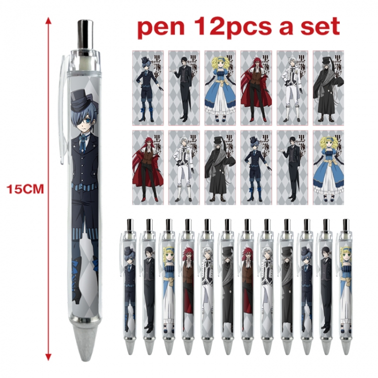 Kuroshitsuji anime peripheral student ballpoint pen a set of 12