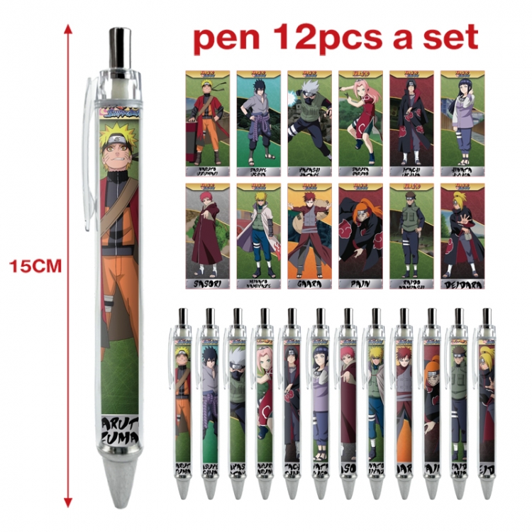 Naruto anime peripheral student ballpoint pen a set of 12