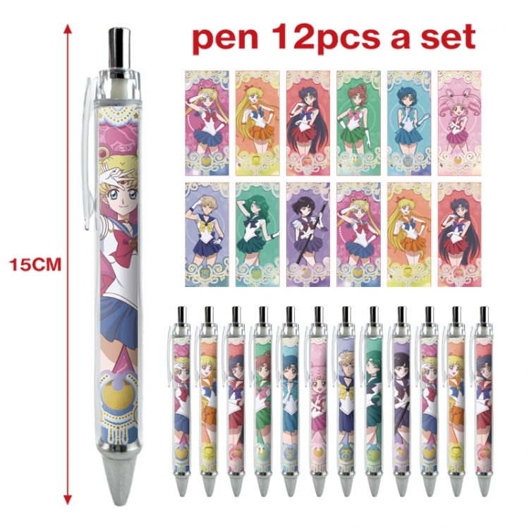 sailormoon anime peripheral student ballpoint pen a set of 12