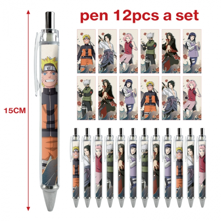 Naruto anime peripheral student ballpoint pen a set of 12
