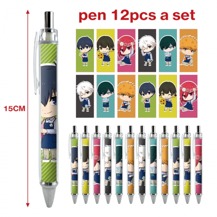 BLUE LOCK anime peripheral student ballpoint pen a set of 12