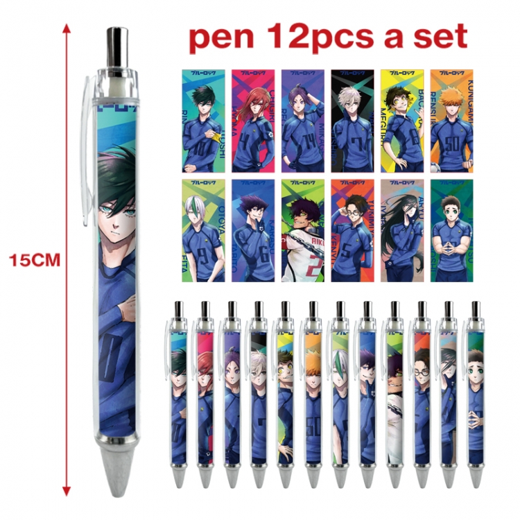 BLUE LOCK anime peripheral student ballpoint pen a set of 12