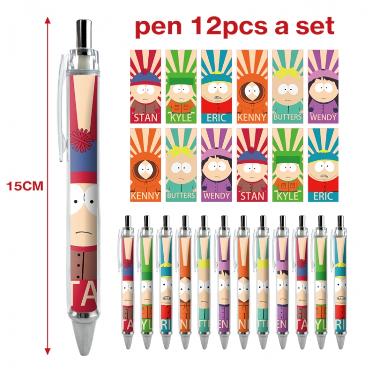 South Park anime peripheral student ballpoint pen a set of 12