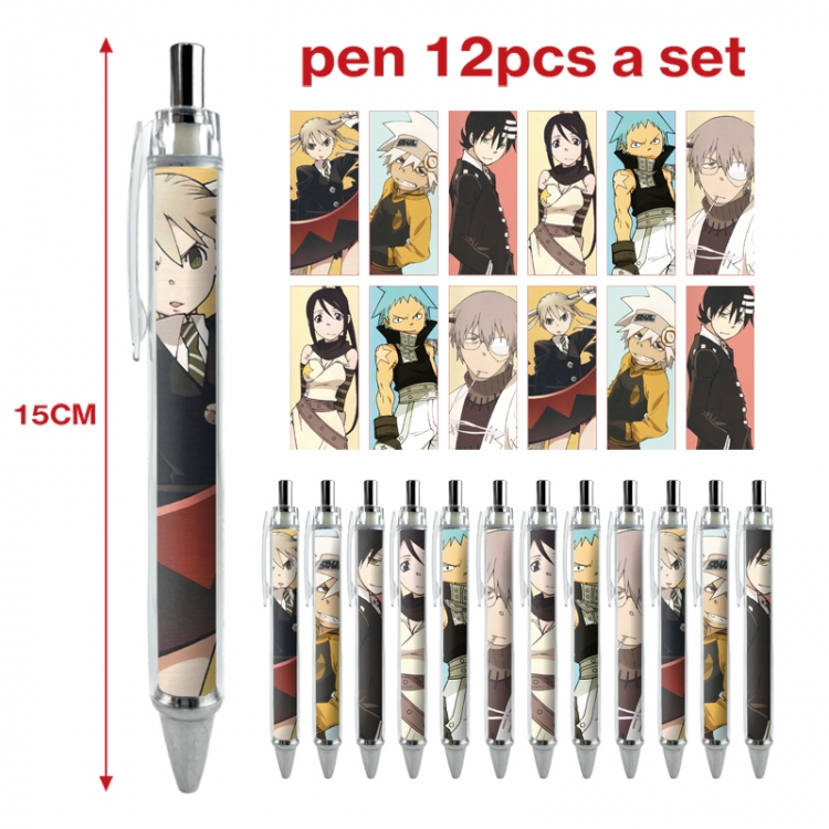 Soul Eater anime peripheral student ballpoint pen a set of 12