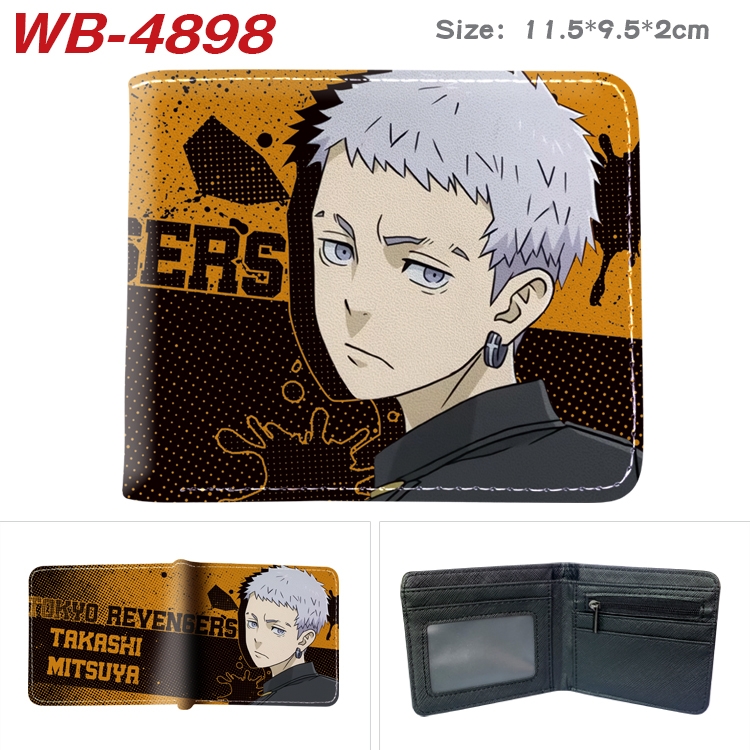 Tokyo Revengers Animation color PU leather half fold wallet 11.5X9X2CM WB-4898A