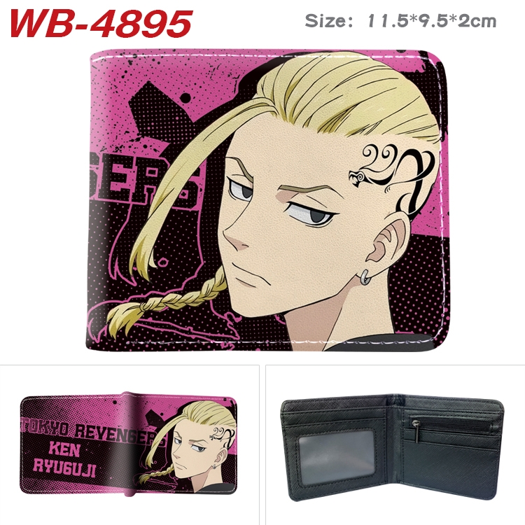 Tokyo Revengers Animation color PU leather half fold wallet 11.5X9X2CM WB-4895A