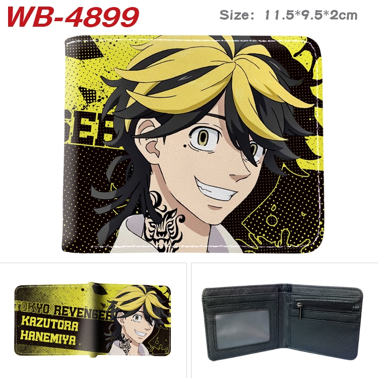 Tokyo Revengers Animation color PU leather half fold wallet 11.5X9X2CM WB-4899A