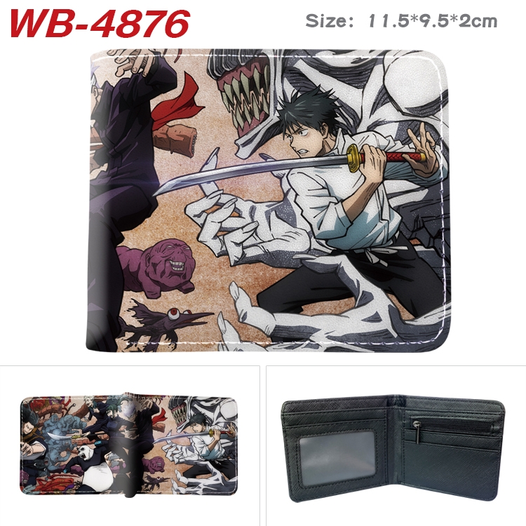 Jujutsu Kaisen Animation color PU leather half fold wallet 11.5X9X2CM  WB-4876A