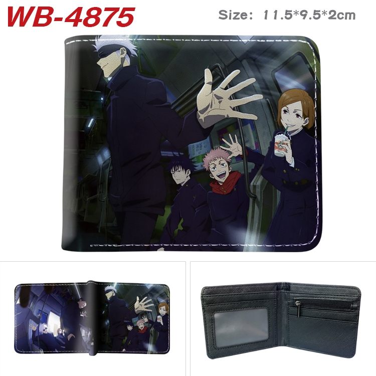 Jujutsu Kaisen Animation color PU leather half fold wallet 11.5X9X2CM  WB-4875A