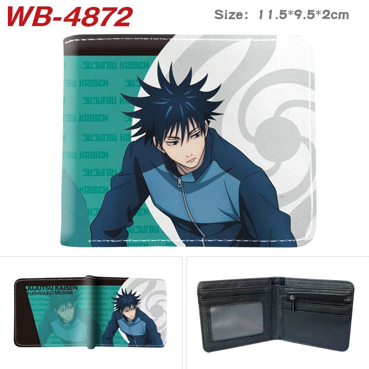 Jujutsu Kaisen Animation color PU leather half fold wallet 11.5X9X2CM WB-4872A