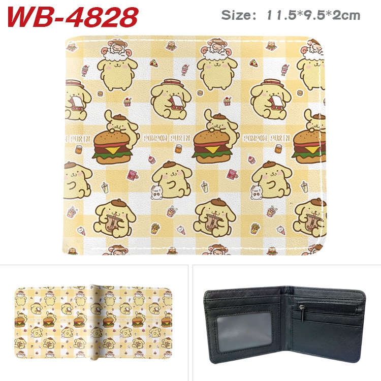 sanrio cartoon color PU leather half fold wallet 11.5X9X2CM WB-4828A