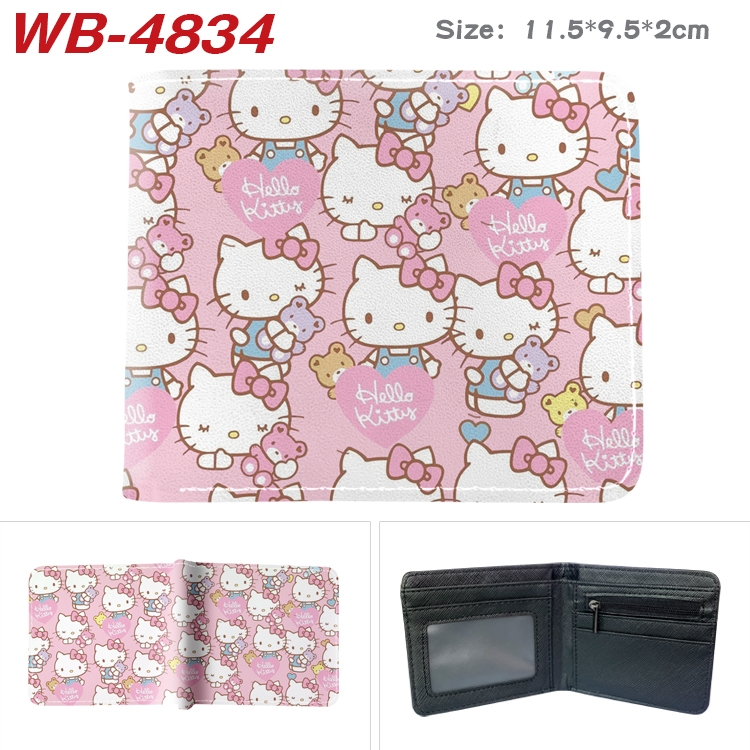 sanrio cartoon color PU leather half fold wallet 11.5X9X2CM WB-4834A