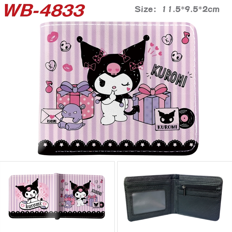 sanrio cartoon color PU leather half fold wallet 11.5X9X2CM WB-4833A