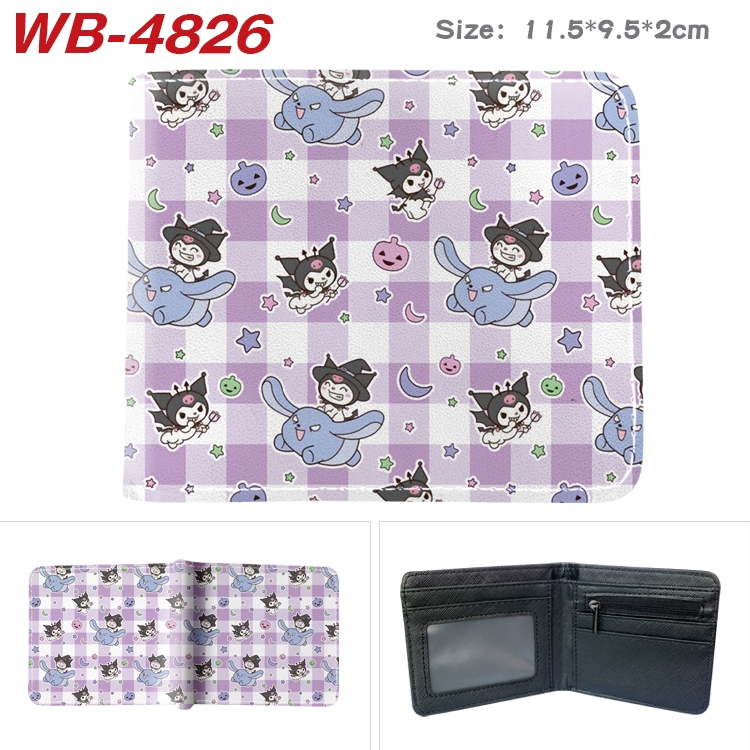 sanrio cartoon color PU leather half fold wallet 11.5X9X2CM WB-4826A