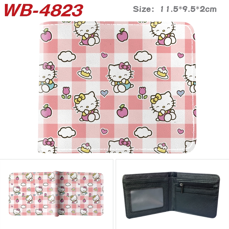 sanrio cartoon color PU leather half fold wallet 11.5X9X2CM WB-4823A