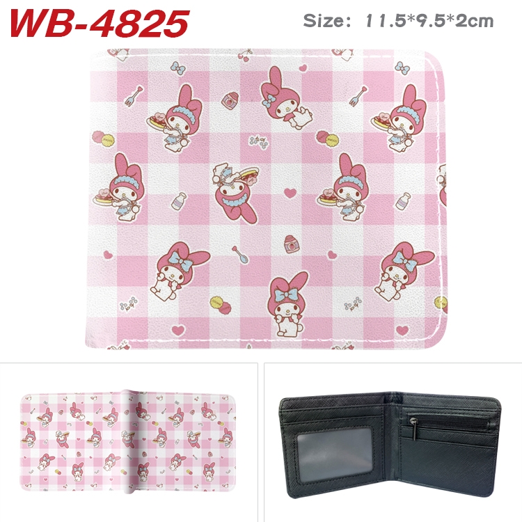 sanrio cartoon color PU leather half fold wallet 11.5X9X2CM WB-4825A