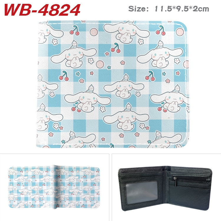 sanrio cartoon color PU leather half fold wallet 11.5X9X2CM WB-4824A