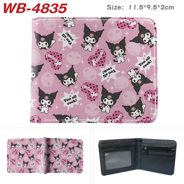 sanrio cartoon color PU leather half fold wallet 11.5X9X2CM WB-4835A