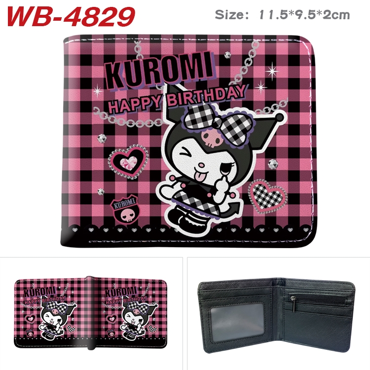 sanrio cartoon color PU leather half fold wallet 11.5X9X2CM WB-4829A