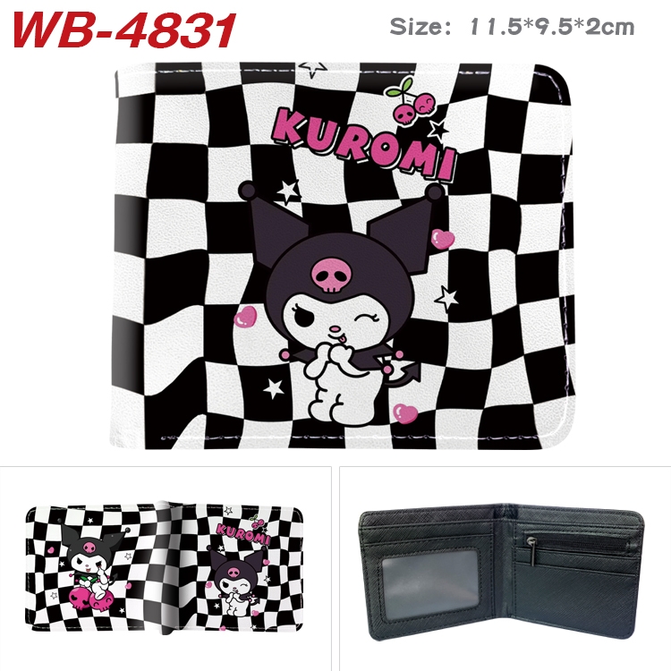sanrio cartoon color PU leather half fold wallet 11.5X9X2CM WB-4831A