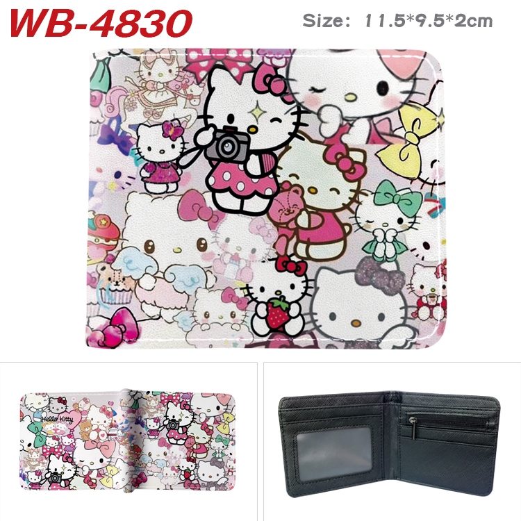 sanrio cartoon color PU leather half fold wallet 11.5X9X2CM WB-4830A