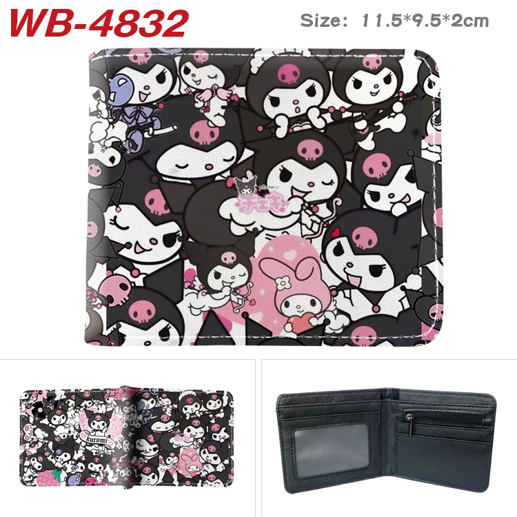 sanrio cartoon color PU leather half fold wallet 11.5X9X2CM  WB-4832A
