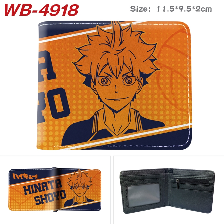 Haikyuu!! Animation color PU leather half fold wallet 11.5X9X2CM WB-4918A