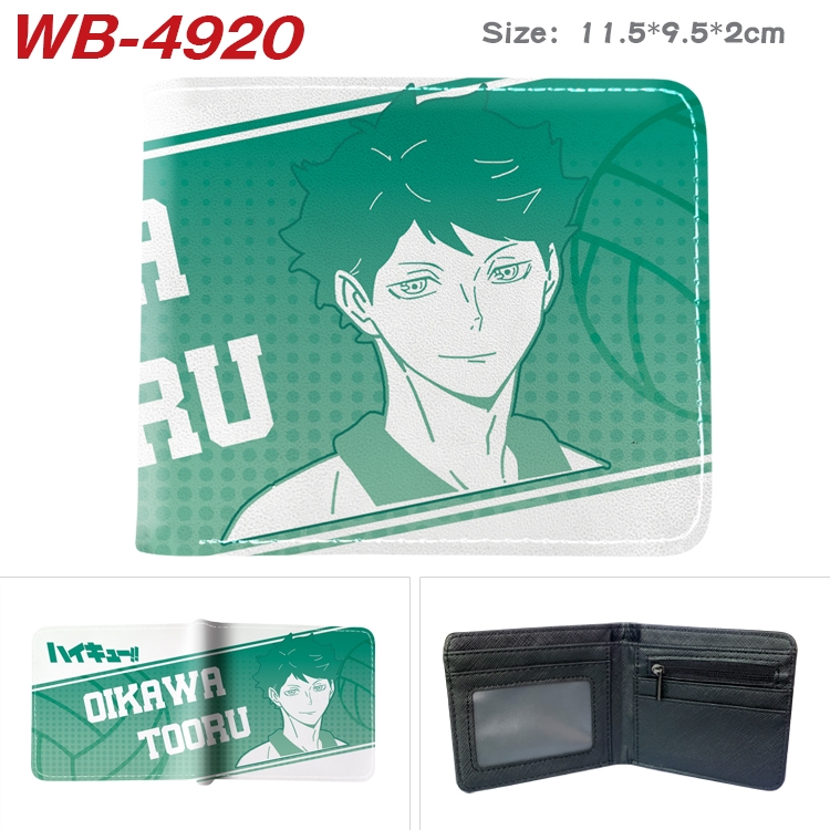 Haikyuu!! Animation color PU leather half fold wallet 11.5X9X2CM WB-4920A