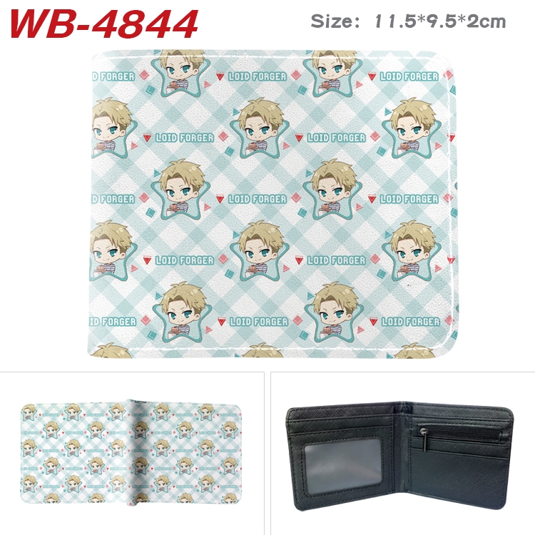 SPY×FAMILY Animation color PU leather half fold wallet 11.5X9X2CM WB-4844A