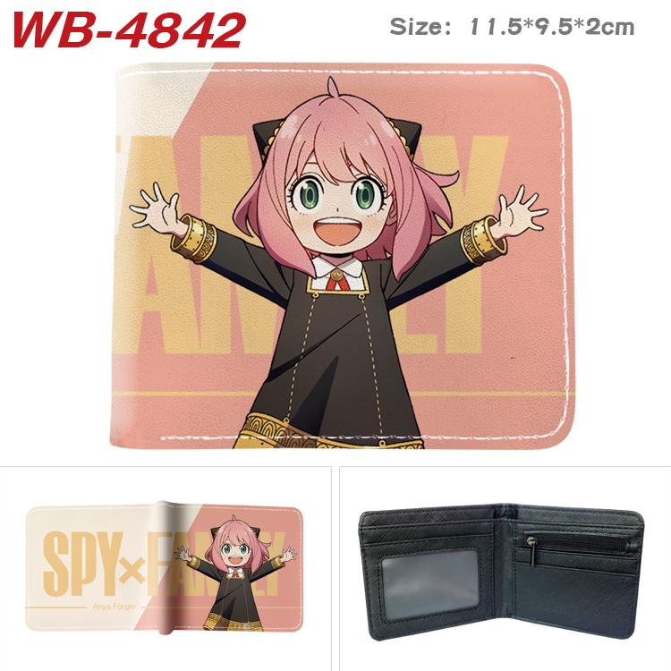 SPY×FAMILY Animation color PU leather half fold wallet 11.5X9X2CM WB-4842A