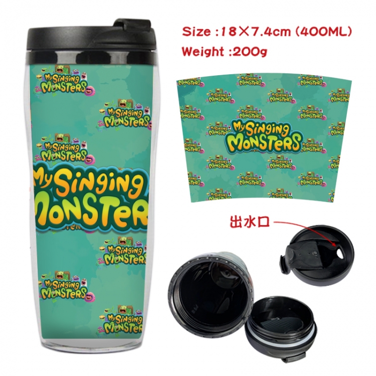 My Singing Monsters Anime Starbucks leak proof and insulated cup 18X7.4CM 400ML