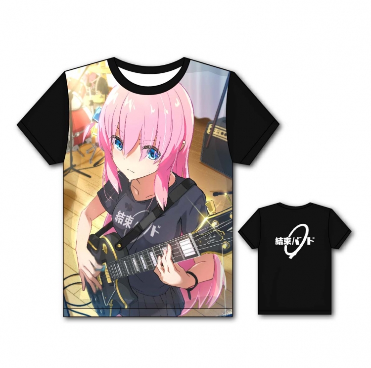 Bocchi the rock Anime Full color printing flower short sleeve T-shirt from S to 5XL GD20