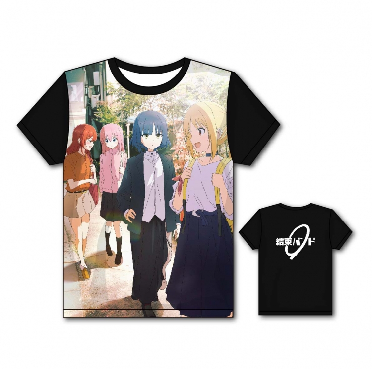 Bocchi the rock Anime Full color printing flower short sleeve T-shirt from S to 5XL GD18