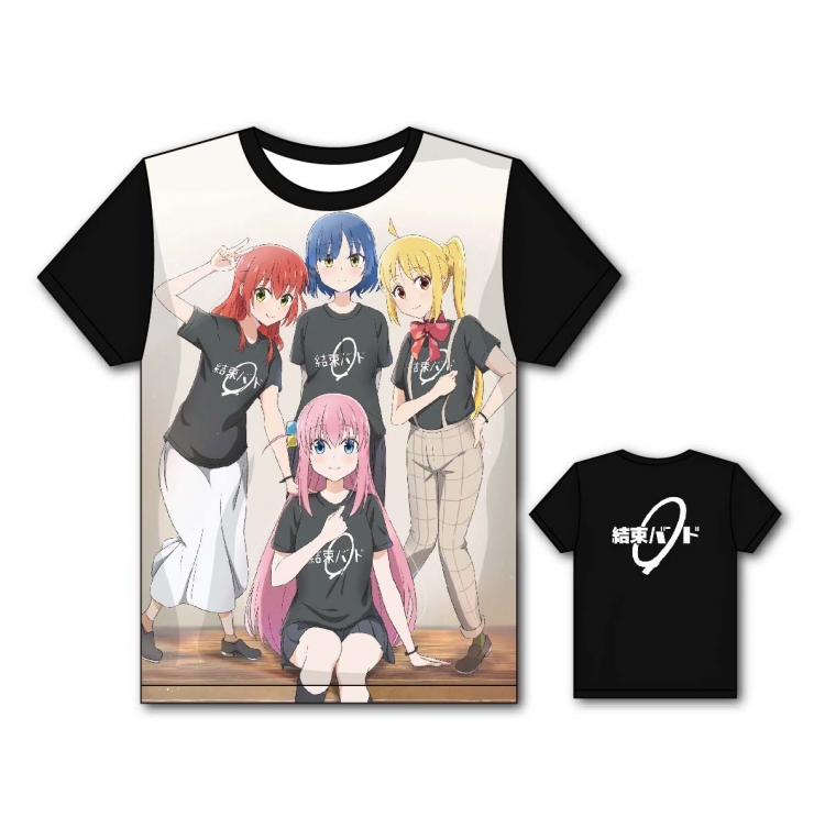 Bocchi the rock Anime Full color printing flower short sleeve T-shirt from S to 5XL GD13