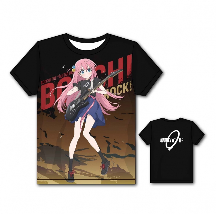 Bocchi the rock Anime Full color printing flower short sleeve T-shirt from S to 5XL GD14