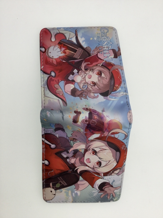 Genshin Impact Anime Short card bag wallet 11X9.5CM B1439