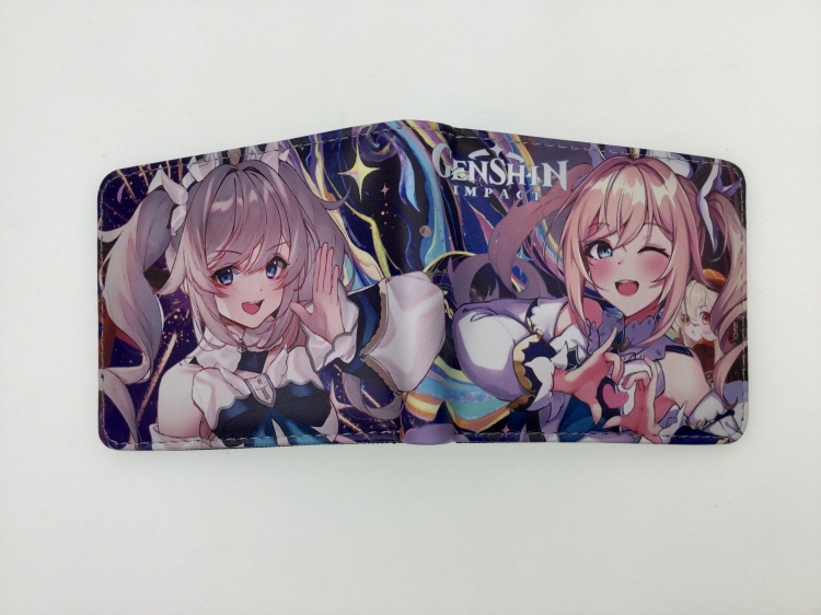 Genshin Impact Anime Short card bag wallet 11X9.5CM B1428