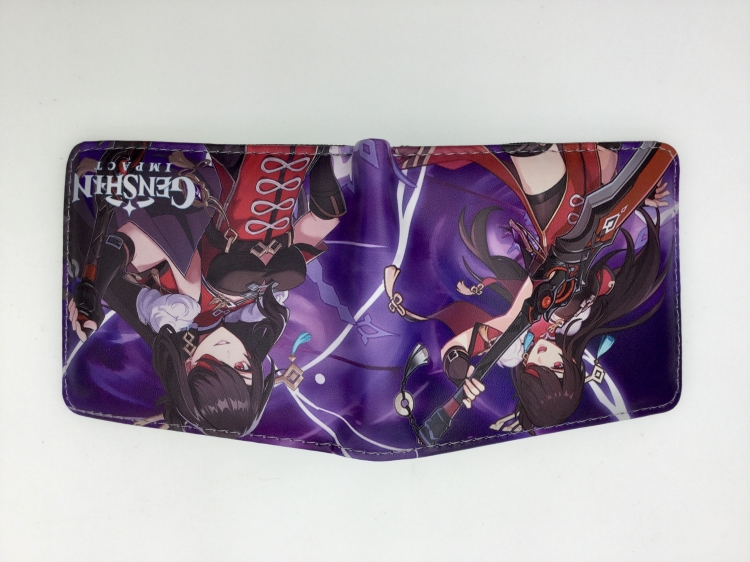 Genshin Impact Anime Short card bag wallet 11X9.5CM B1429