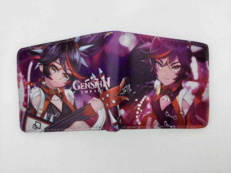 Genshin Impact Anime Short card bag wallet 11X9.5CM B1473