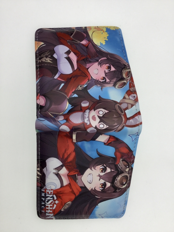 Genshin Impact Anime Short card bag wallet 11X9.5CM B1426