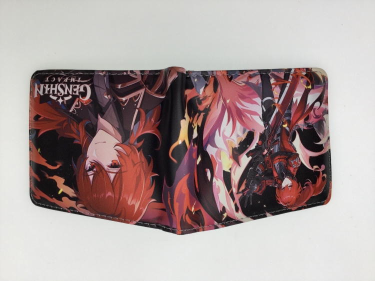 Genshin Impact Anime Short card bag wallet 11X9.5CM B1431