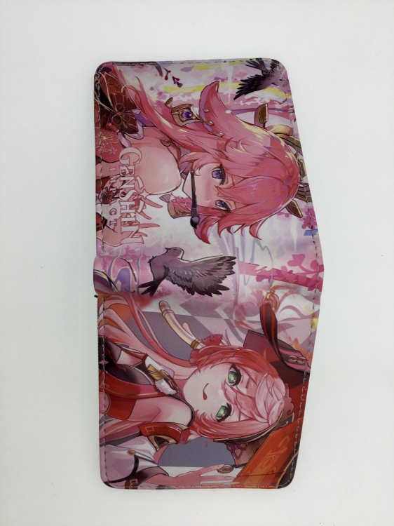 Genshin Impact Anime Short card bag wallet 11X9.5CM B1465