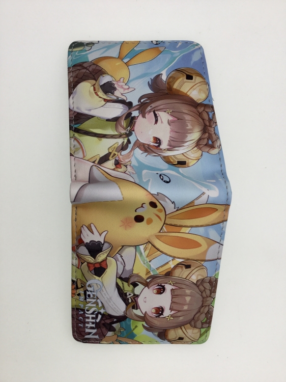 Genshin Impact Anime Short card bag wallet 11X9.5CM B1466