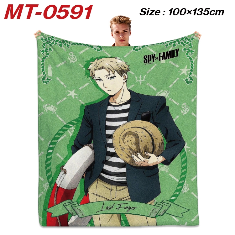 SPY×FAMILY Anime flannel blanket air conditioner quilt double-sided printing 100x135cm MT-0591