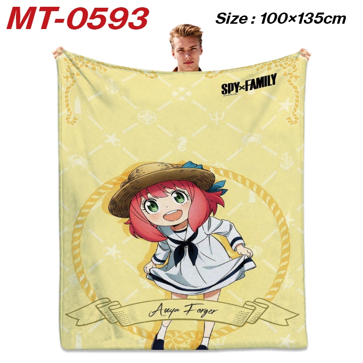 SPY×FAMILY Anime flannel blanket air conditioner quilt double-sided printing 100x135cm MT-0593