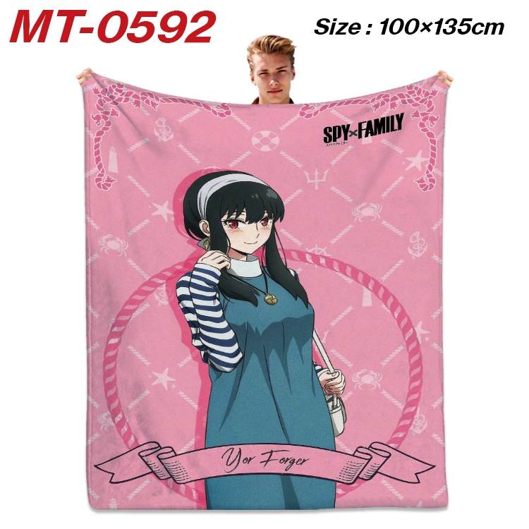 SPY×FAMILY Anime flannel blanket air conditioner quilt double-sided printing 100x135cm MT-0592