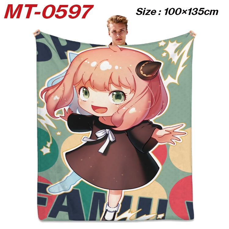 SPY×FAMILY Anime flannel blanket air conditioner quilt double-sided printing 100x135cm  MT-0597