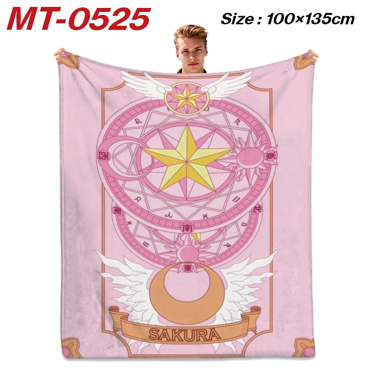sailormoon  Anime flannel blanket air conditioner quilt double-sided printing 100x135cm MT-0525