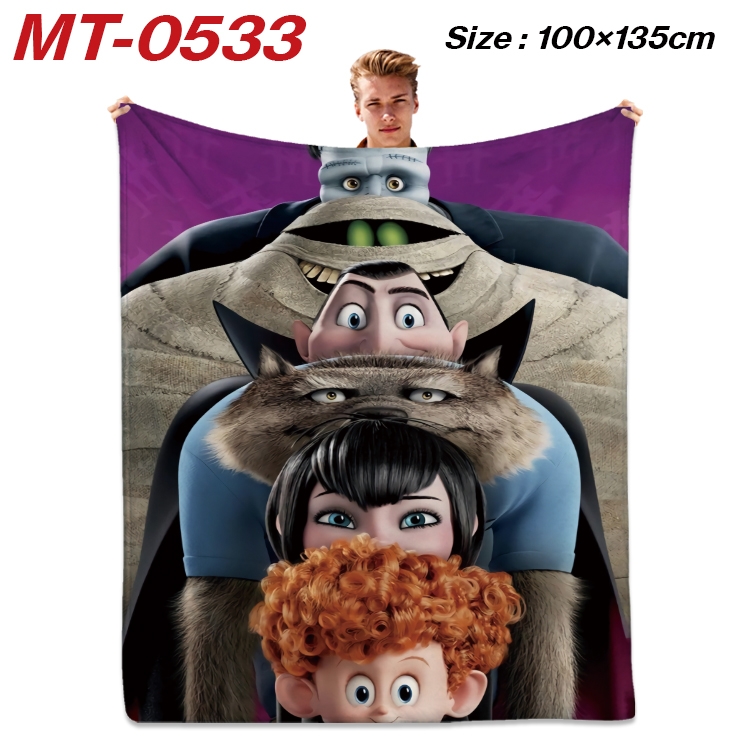hotel Transylvania Anime flannel blanket air conditioner quilt double-sided printing 100x135cm MT-0533